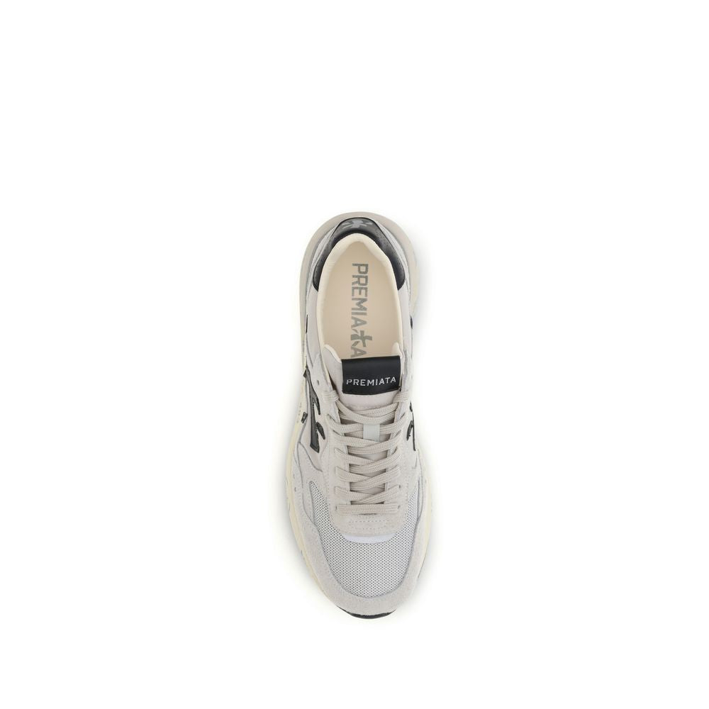 Premiata White Polyester Low Top Sneakers