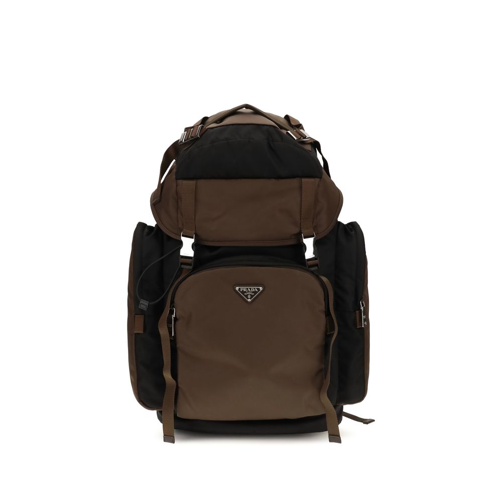 Prada Brown Recycled Polyamide Backpack