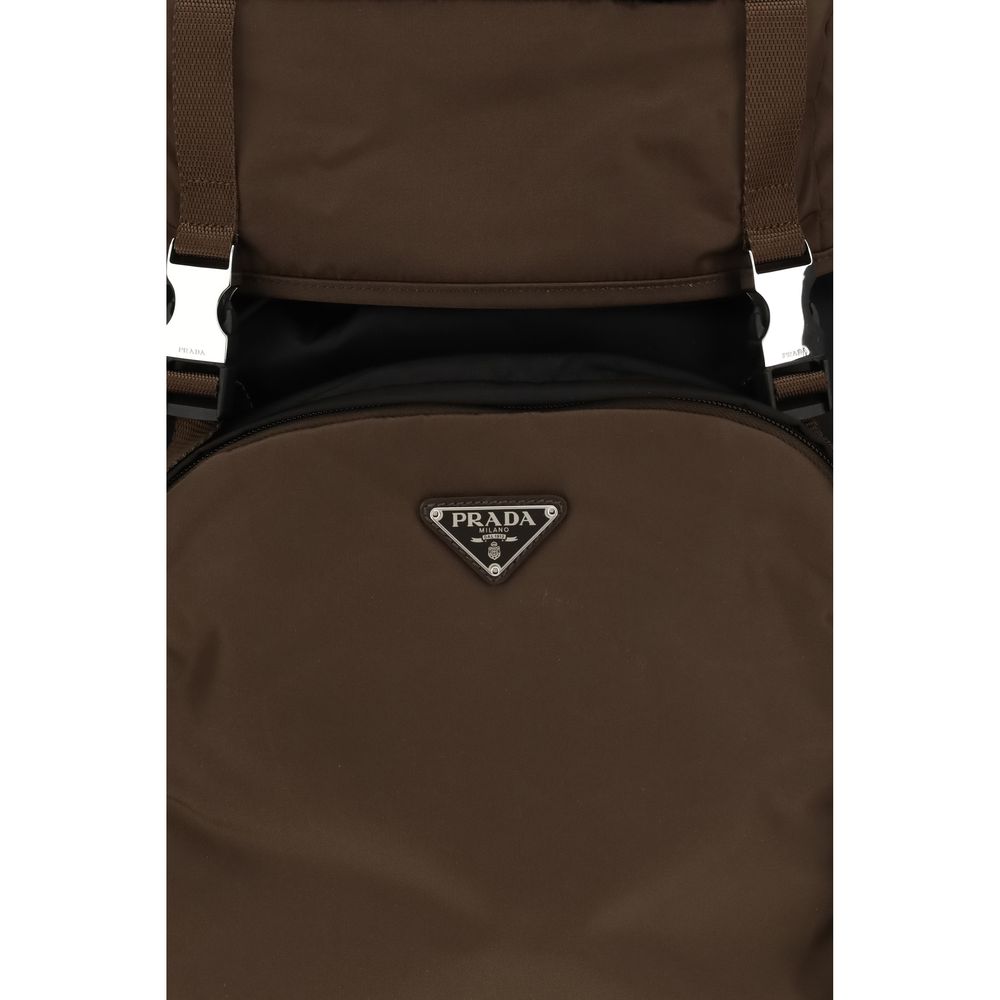 Prada Brown Recycled Polyamide Backpack