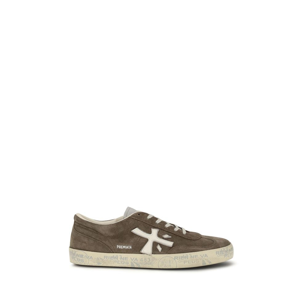 Premiata Brown Calf Leather Bos Taurus Low Top Sneakers