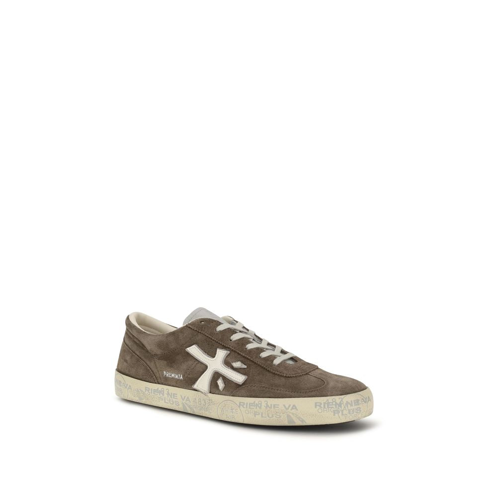 Premiata Brown Calf Leather Bos Taurus Low Top Sneakers