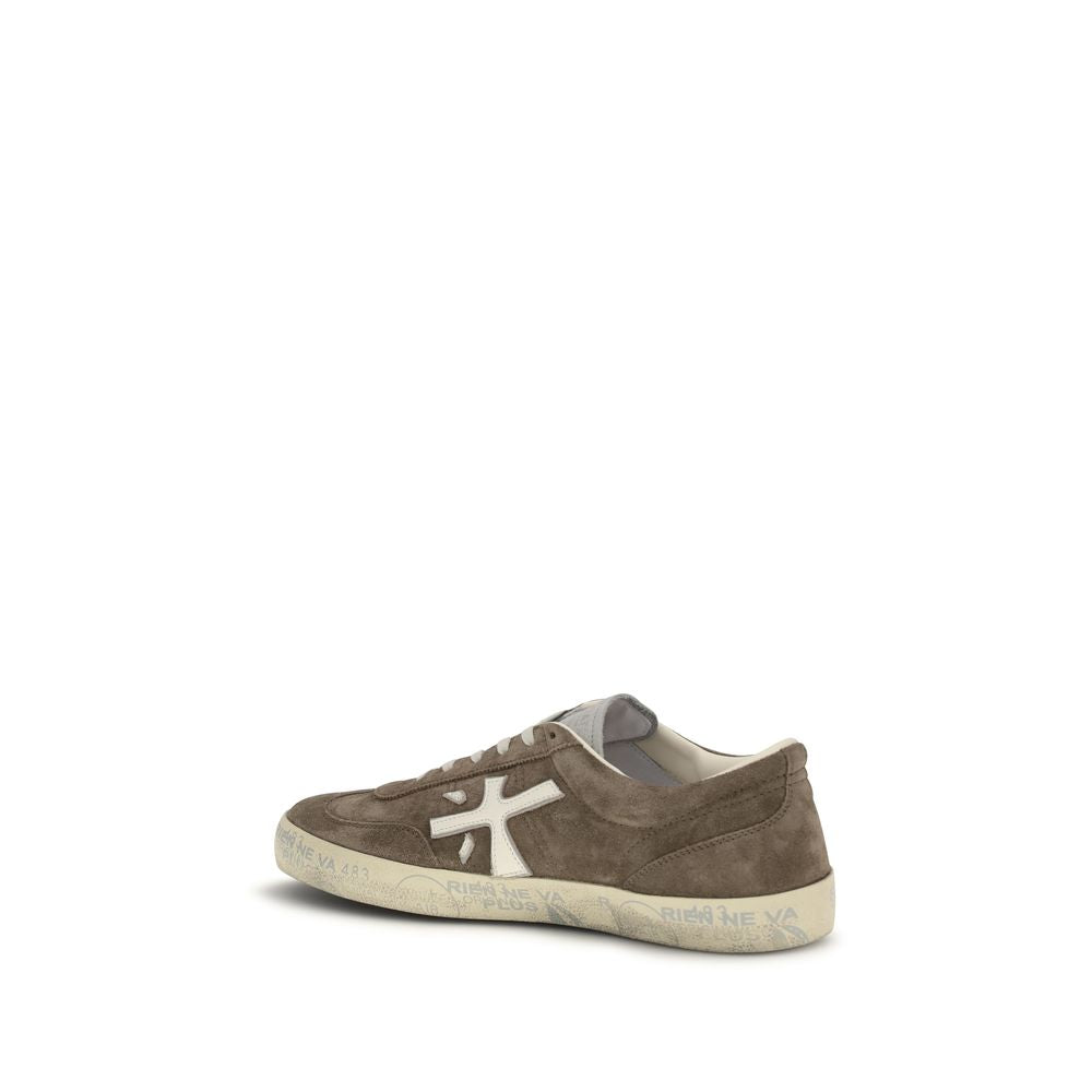 Premiata Brown Calf Leather Bos Taurus Low Top Sneakers