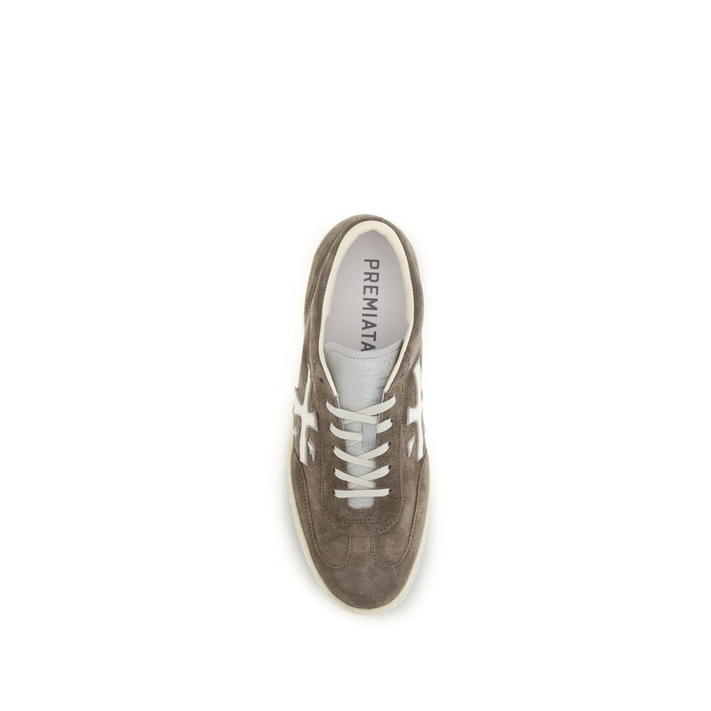 Premiata Brown Calf Leather Bos Taurus Low Top Sneakers