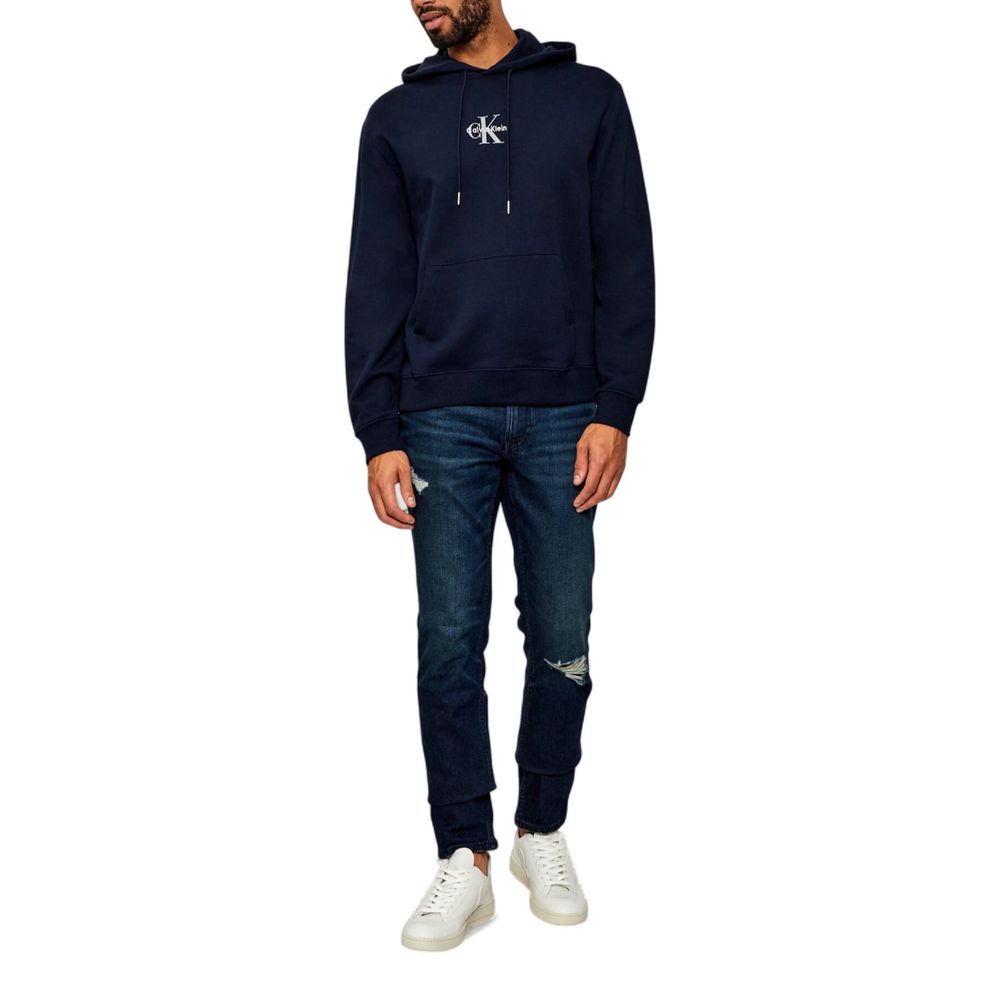 Calvin Klein Jeans Blue Cotton Hoodie