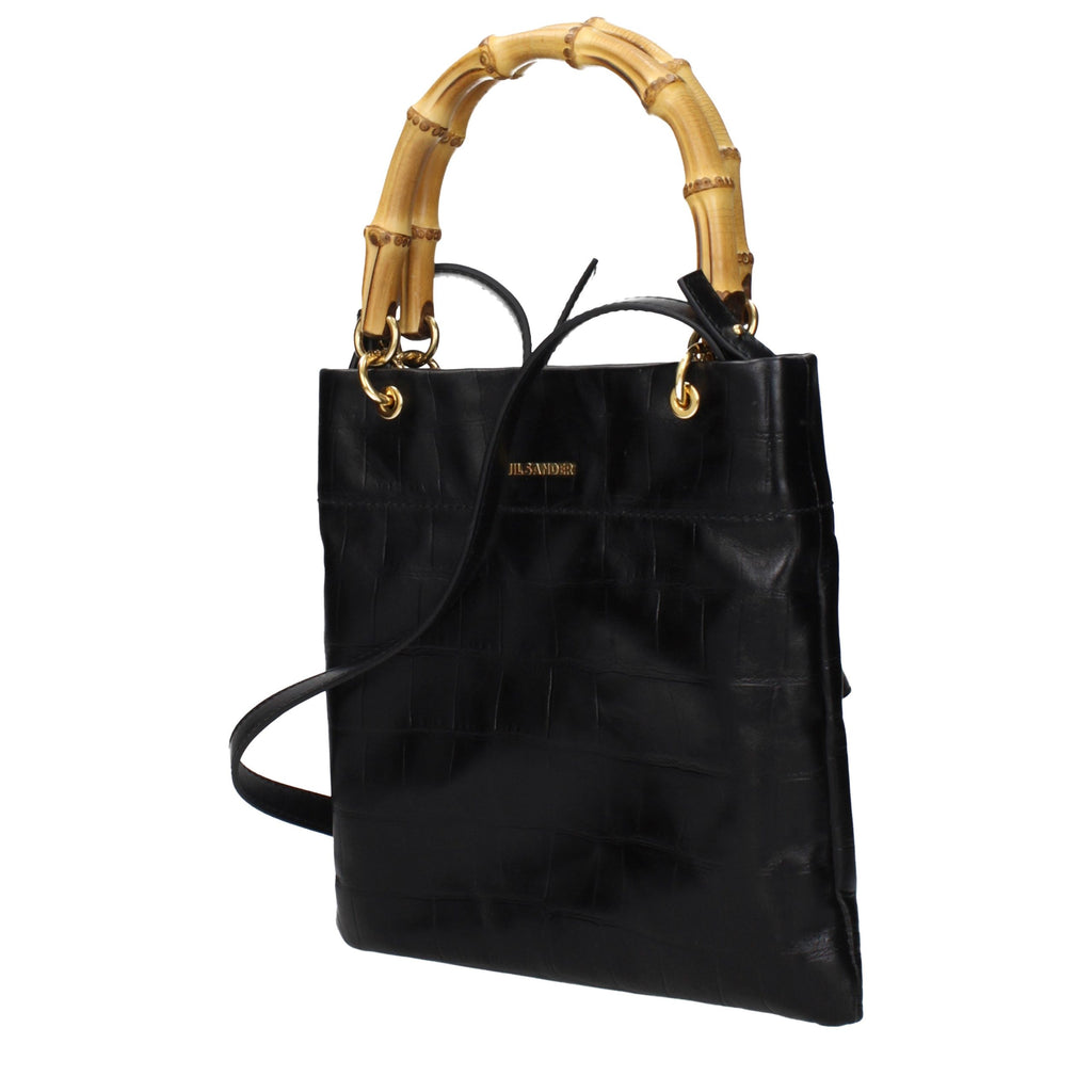Jil Sander Black Leather Handbag