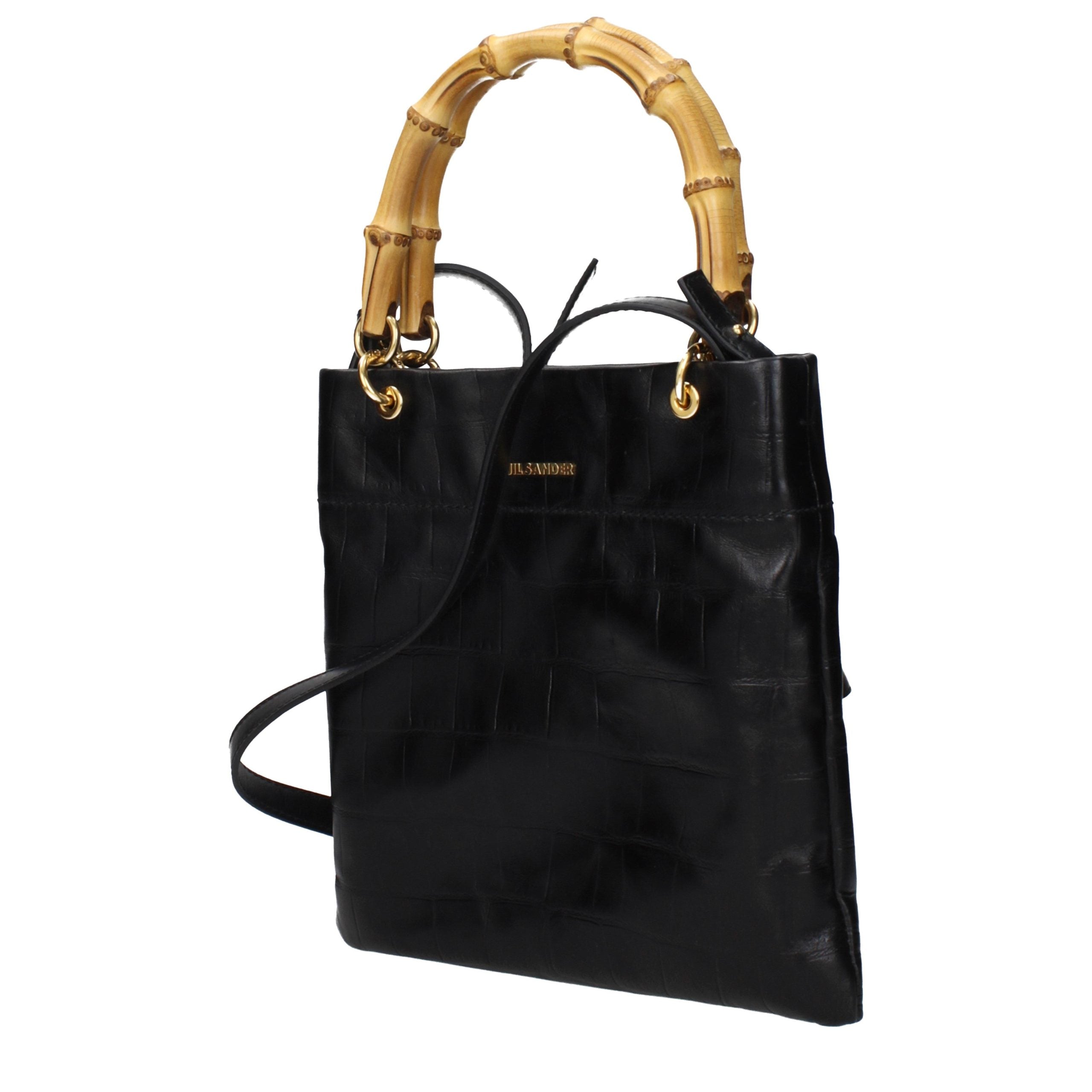 Jil Sander Black Leather Handbag