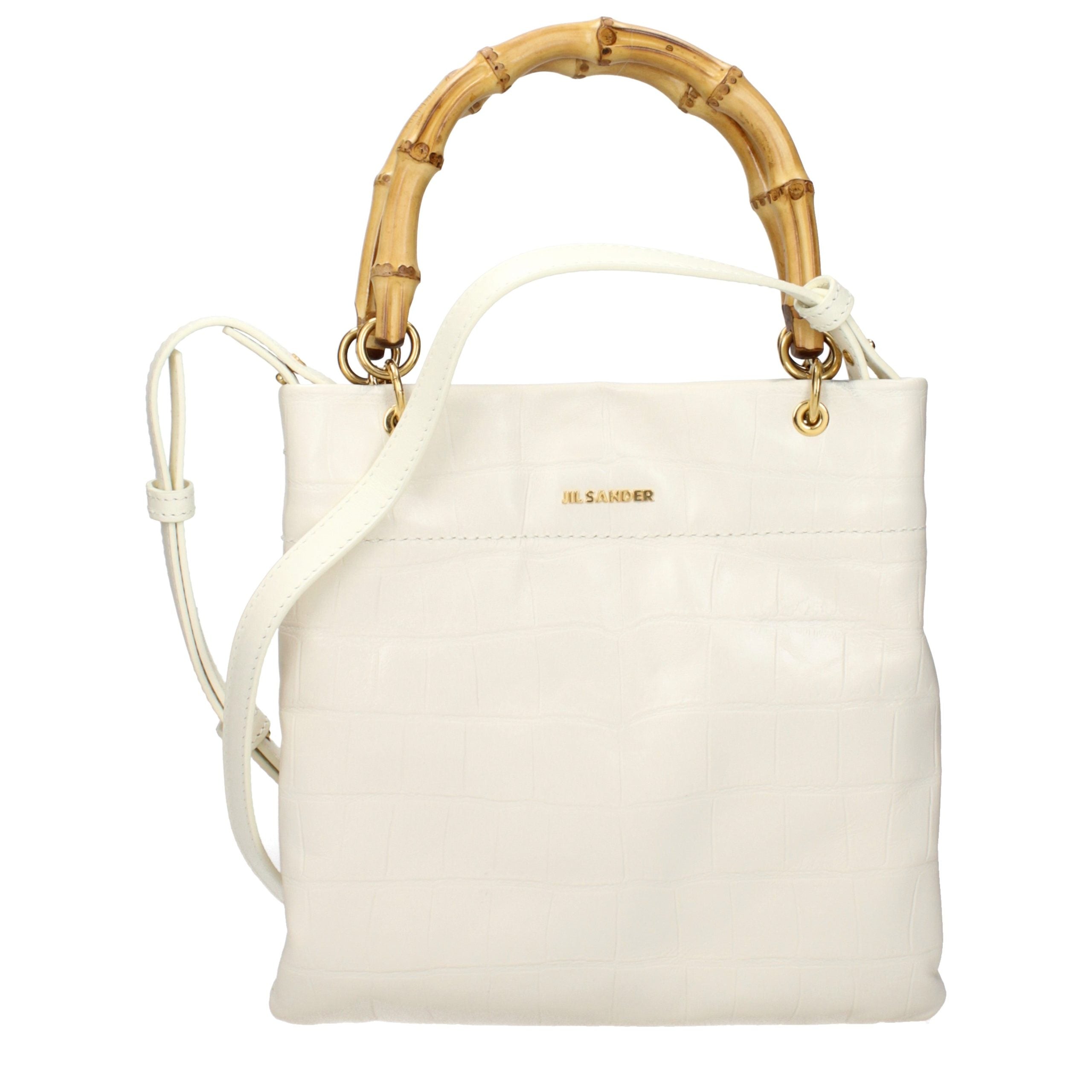 Jil Sander Beige Leather Handbag