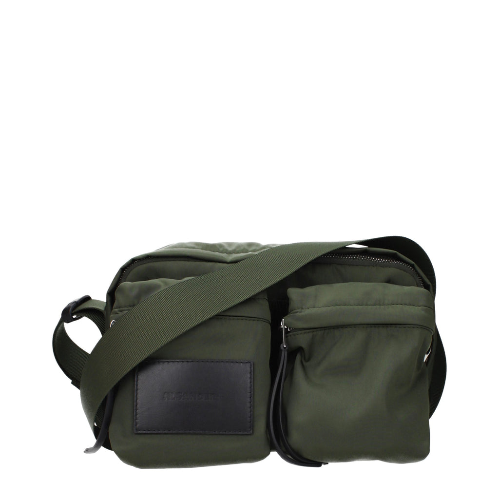 Jil Sander Green Nylon Crossbody Bag