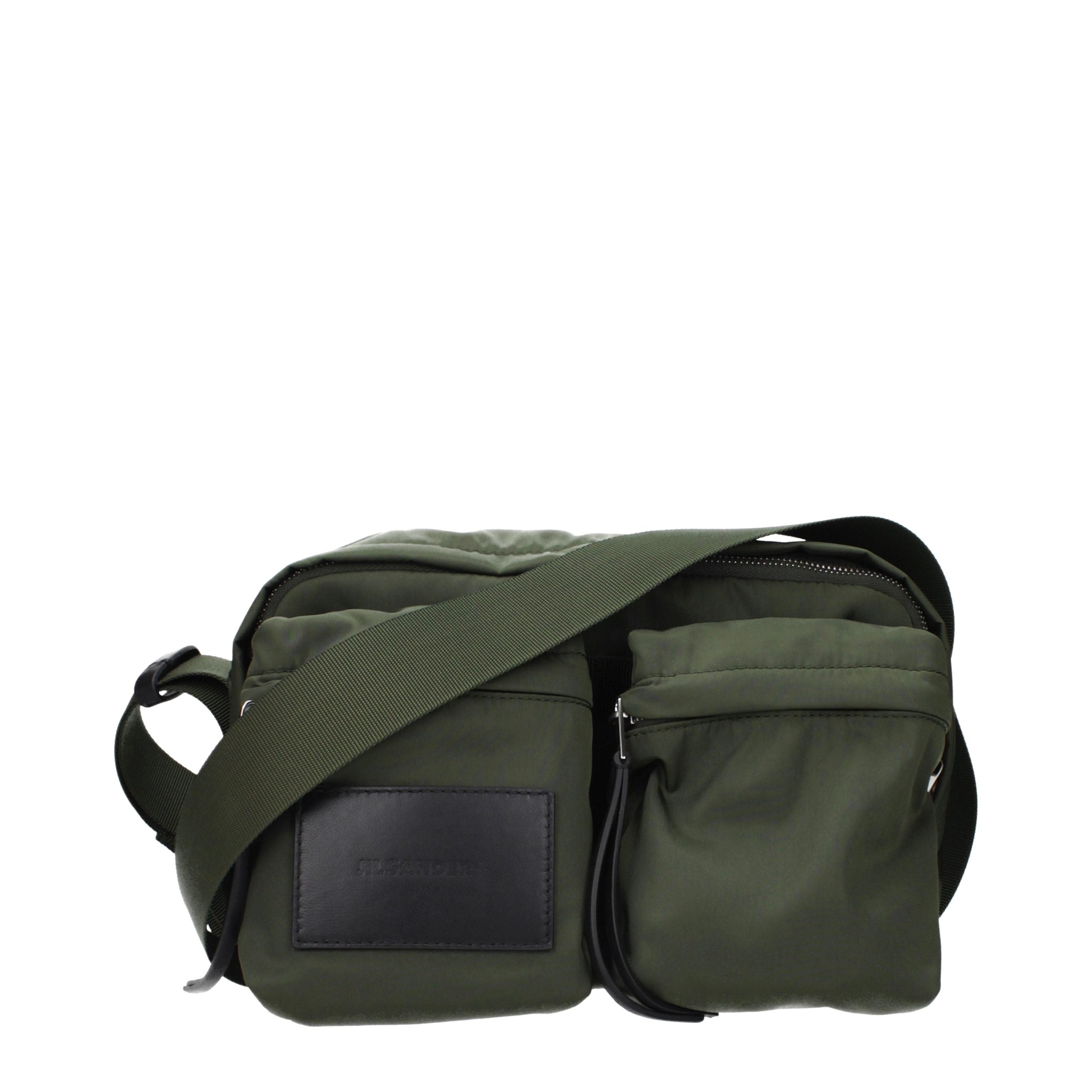 Jil Sander Green Nylon Crossbody Bag