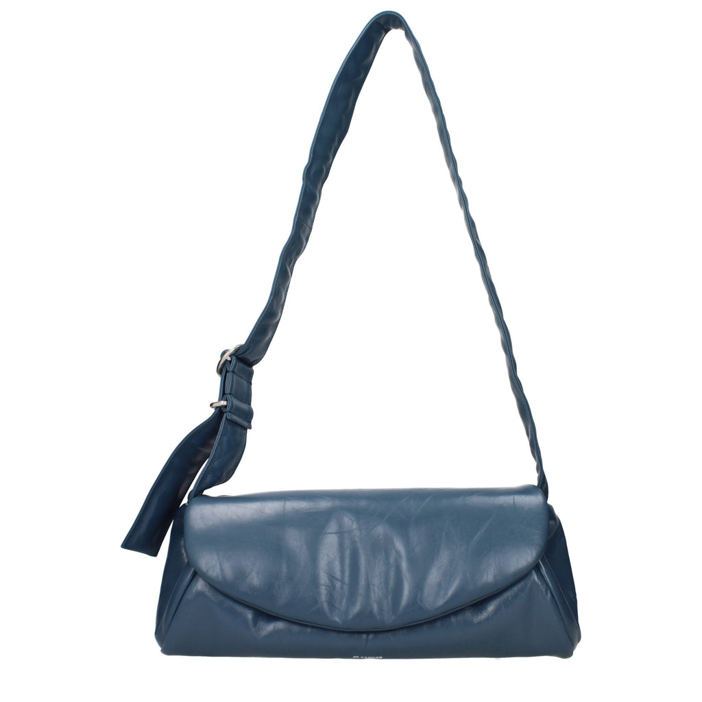 Jil Sander Blue Leather Crossbody Bag