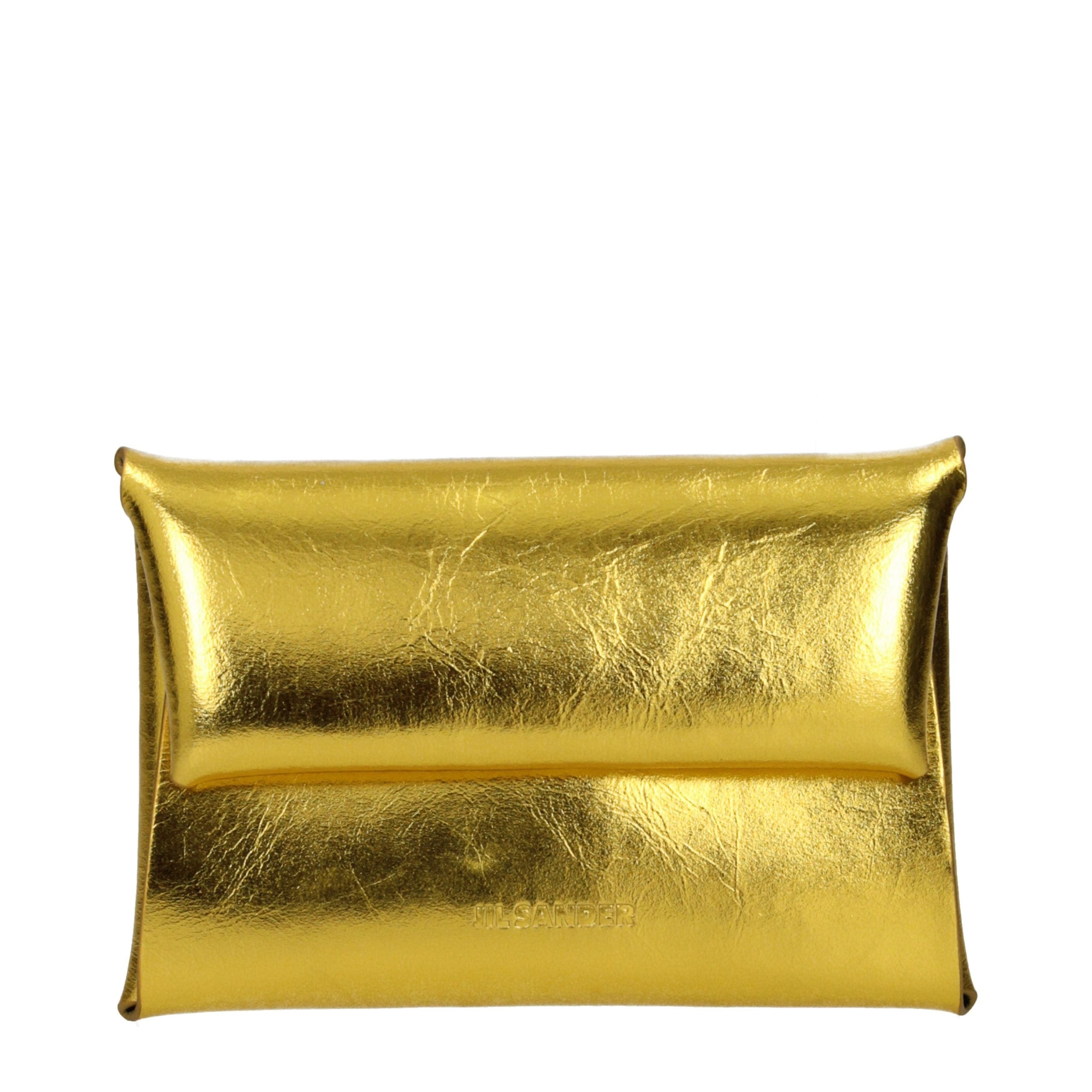 Jil Sander Gold Leather Wallet