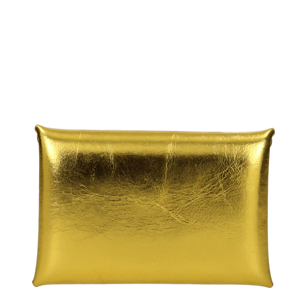 Jil Sander Gold Leather Wallet