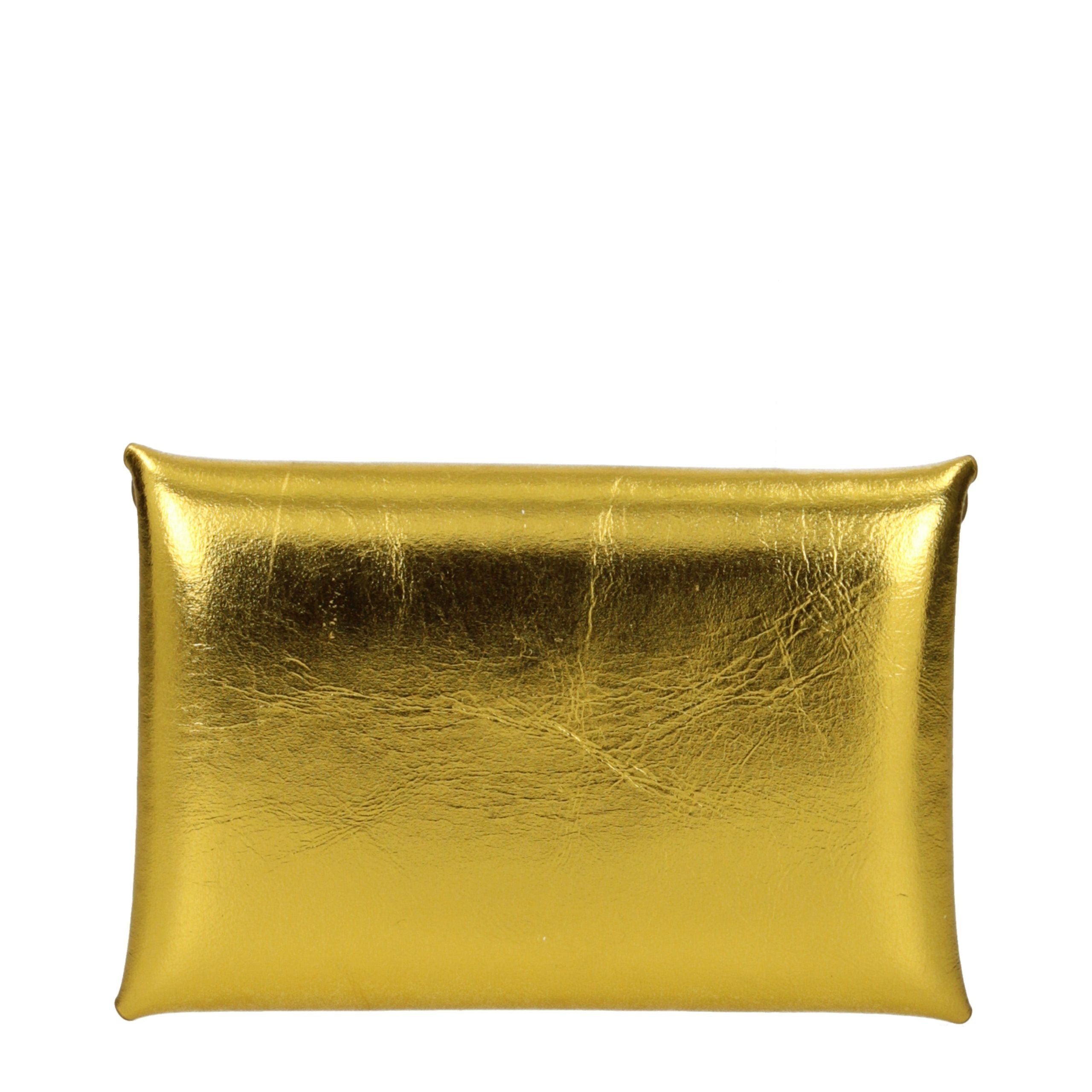 Jil Sander Gold Leather Wallet