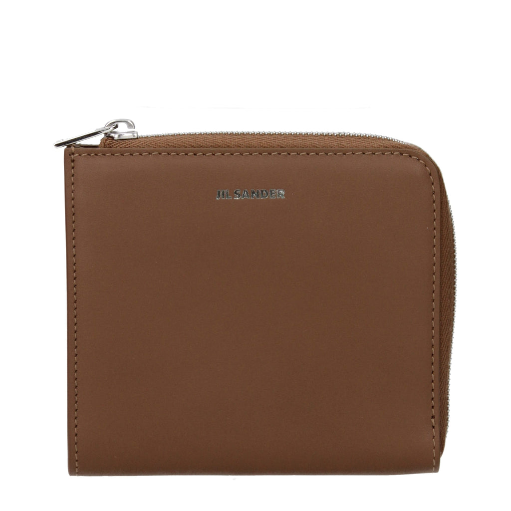 Jil Sander Brown Leather Wallet