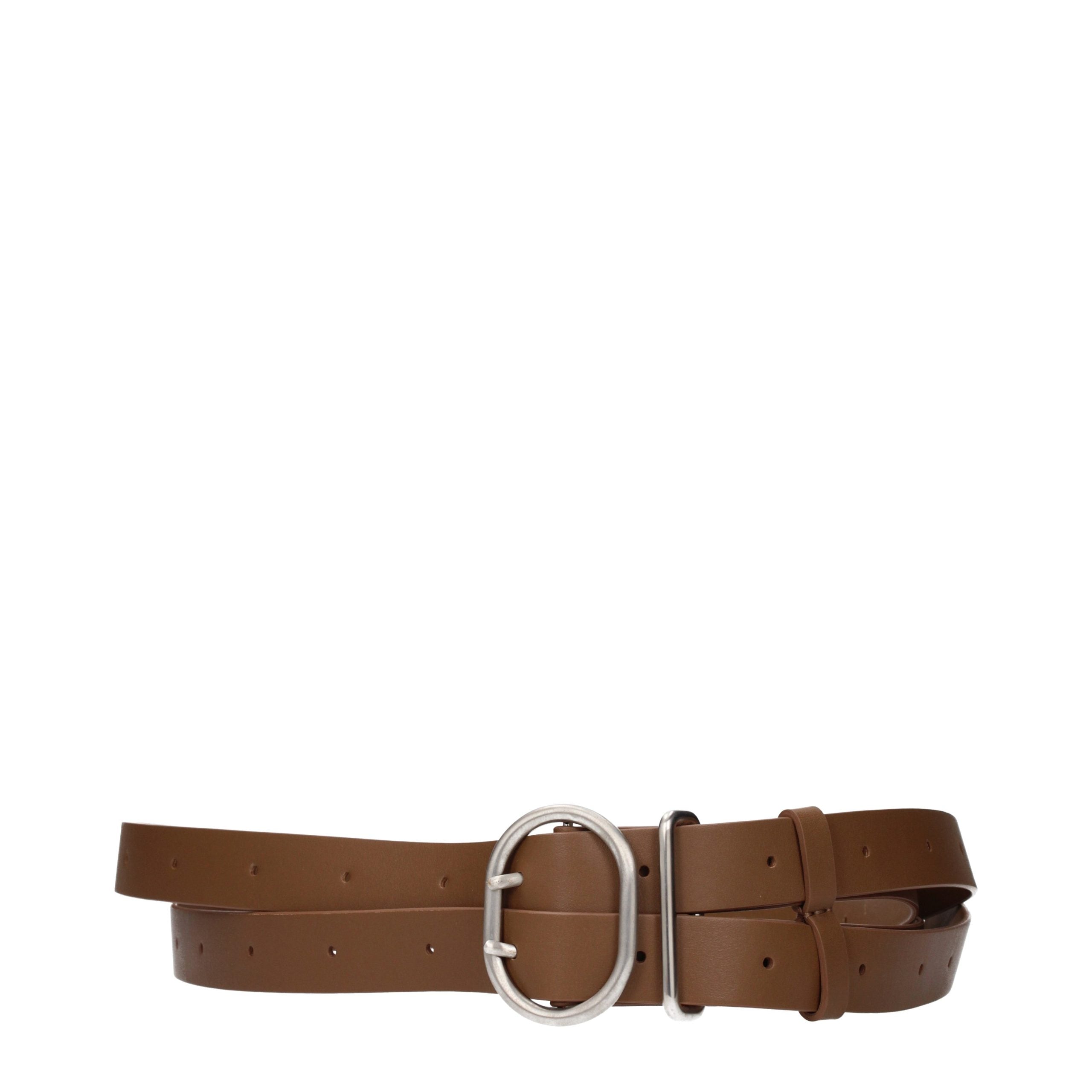 Jil Sander Brown Leather Regular Belt