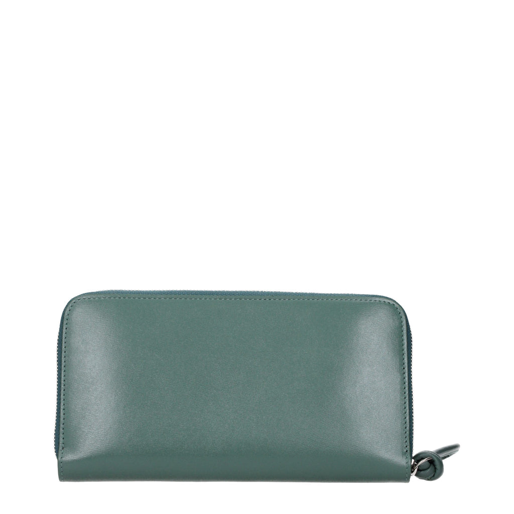 Jil Sander Green Leather Wallet