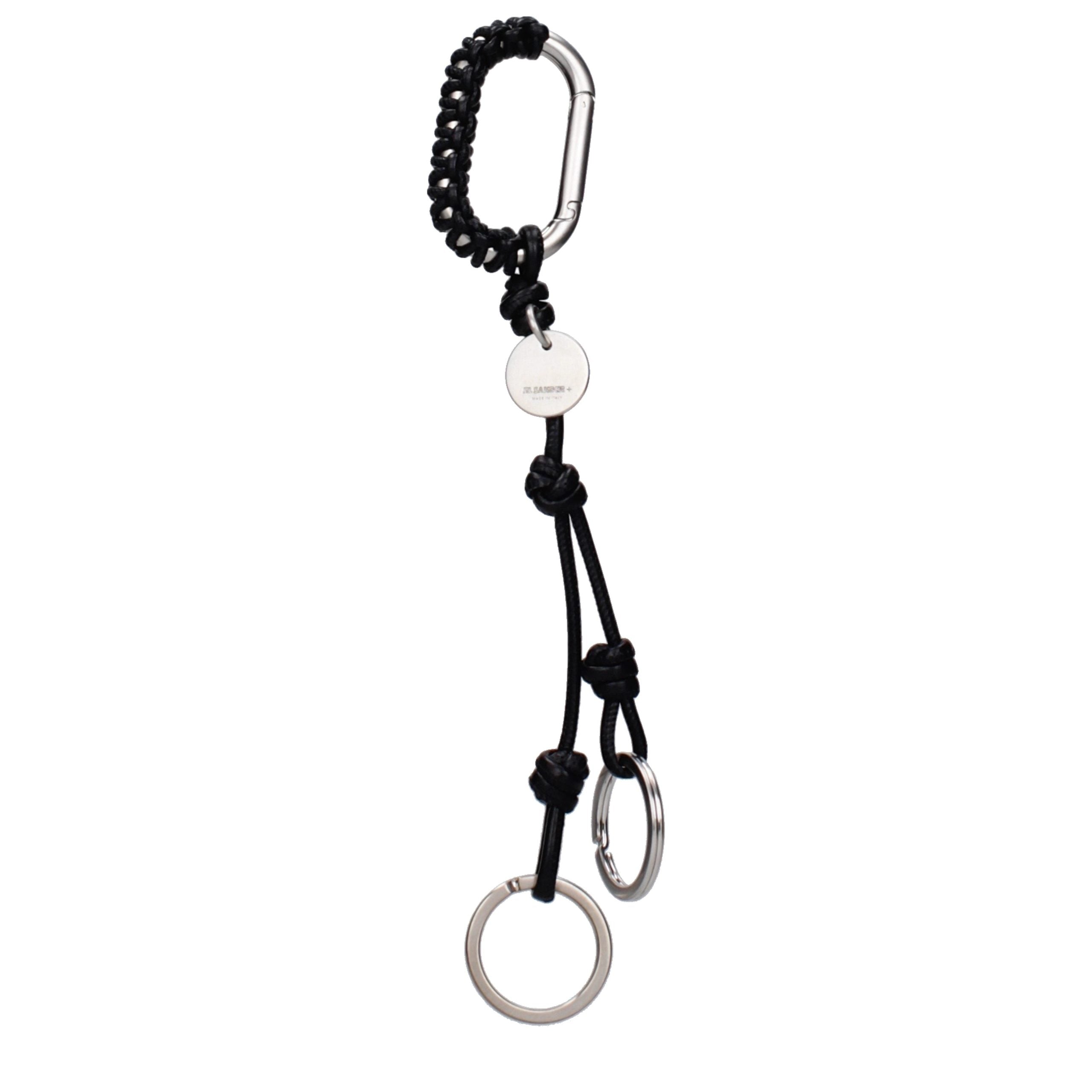 Jil Sander Gray Metal Keychain
