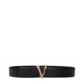 Versace Black Leather Regular Belt