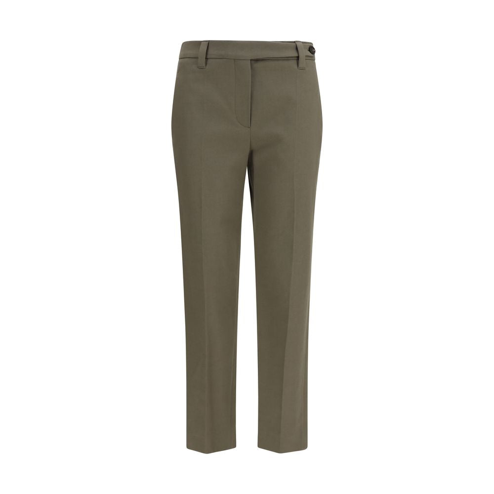Brunello Cucinelli Bicolor Cotton Dress Pants