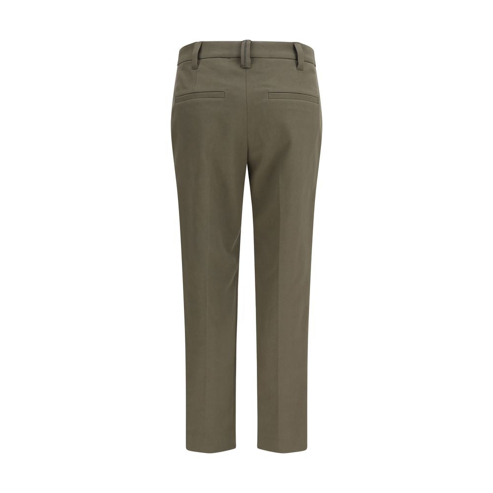 Brunello Cucinelli Bicolor Cotton Dress Pants