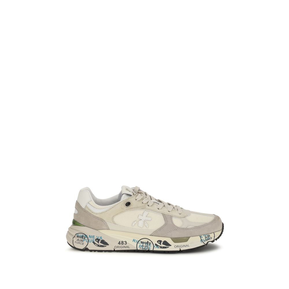Premiata Beige Polyamide Low Top Sneakers