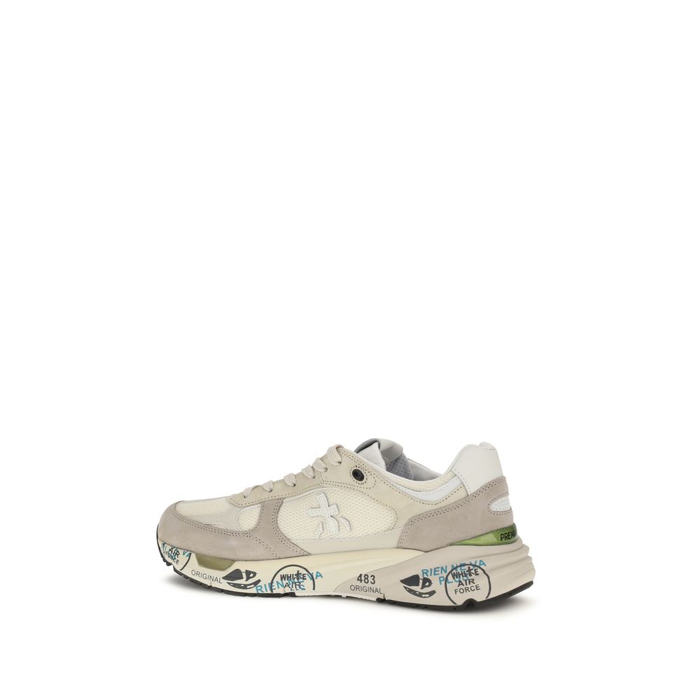 Premiata Beige Polyamide Low Top Sneakers