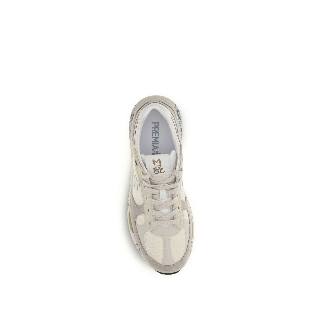 Premiata Beige Polyamide Low Top Sneakers