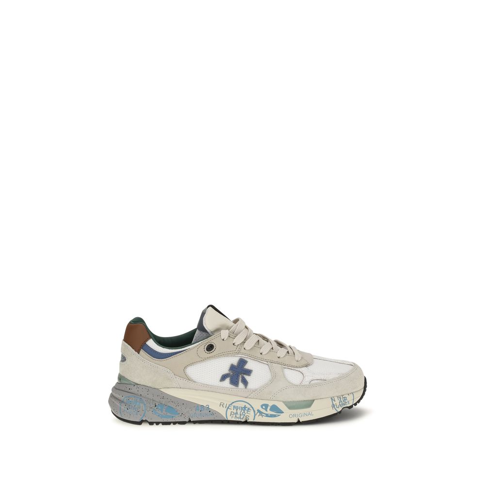 Premiata White Polyamide Athletic Sneakers