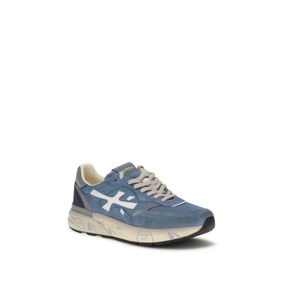 Premiata Blue Polyester Low Top Sneakers