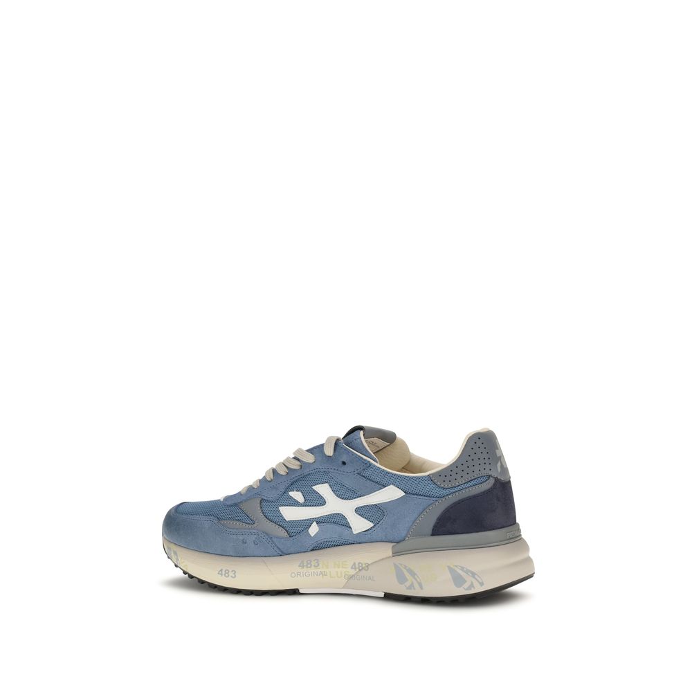 Premiata Blue Polyester Low Top Sneakers