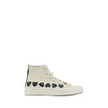 Comme Des Garçons Play x Converse White Rubber High Top Sneakers