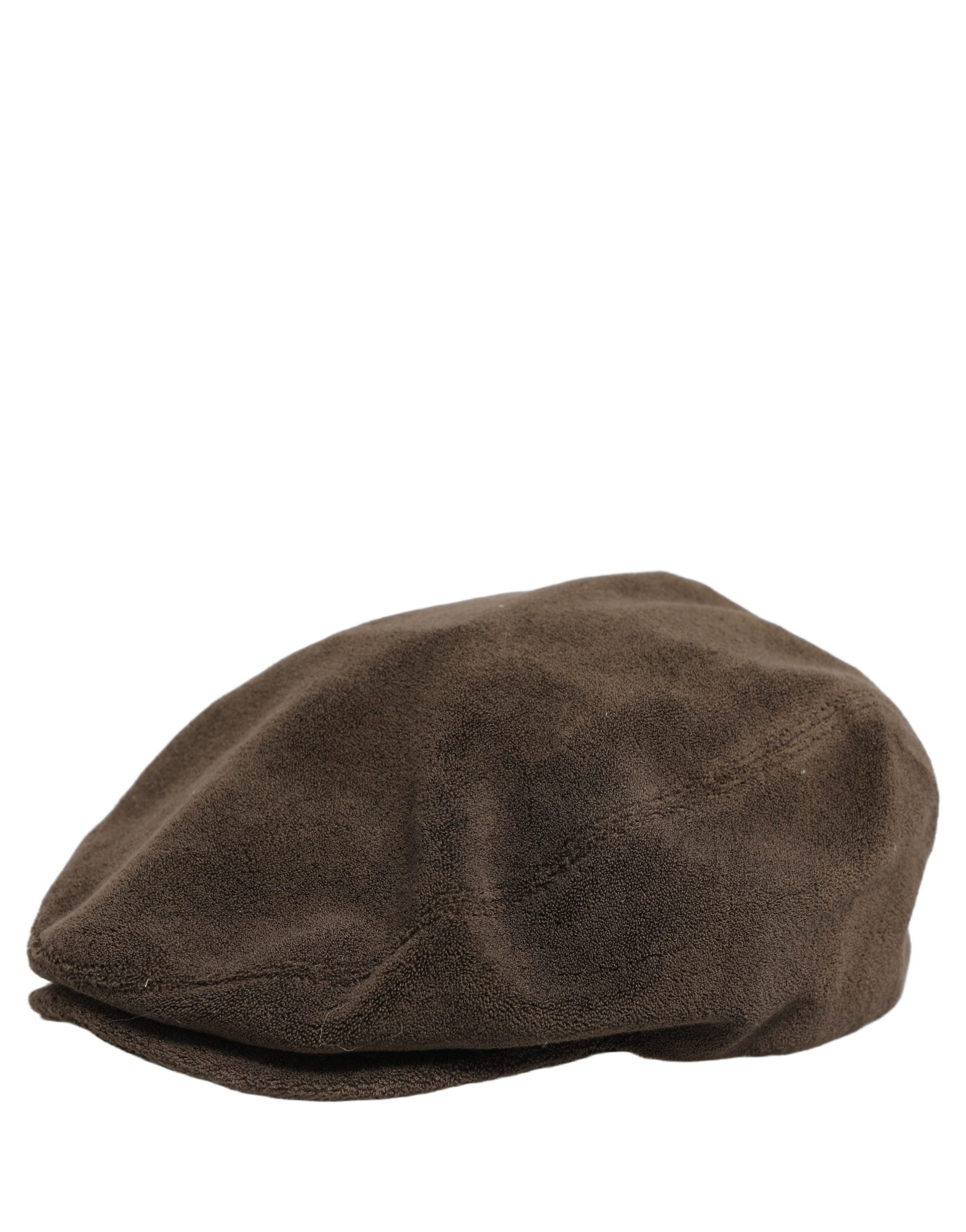 Dolce & Gabbana Men Brown Cotton Newsboy Cloth Capello Hat