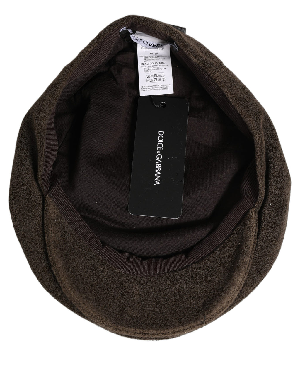 Dolce & Gabbana Men Brown Cotton Newsboy Cloth Capello Hat