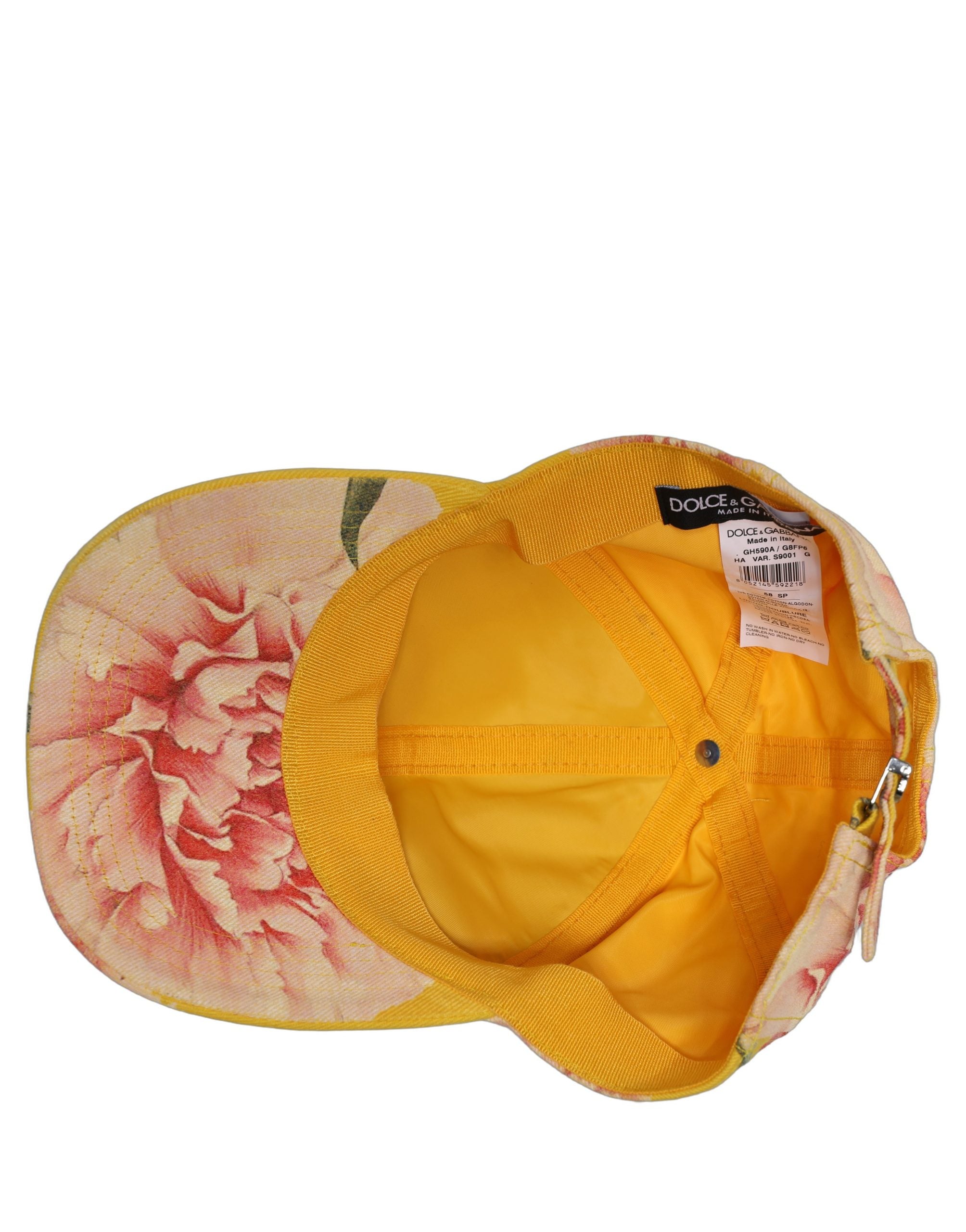 Dolce & Gabbana Men Multicolor Cotton Floral Baseball Capello Hat