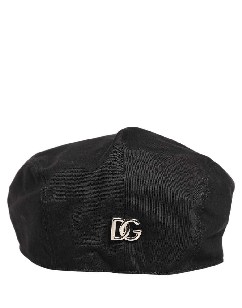 Dolce & Gabbana Men Black Cotton Stretch Newsboy Cloth Capello Hat