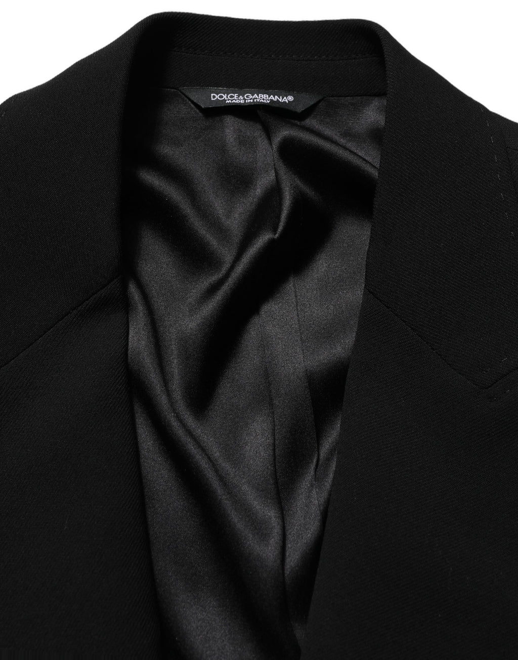 Dolce & Gabbana Black Wool Single Breasted Men Blazer Jacket