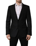 Dolce & Gabbana Dark Blue Wool Single Breasted Men Blazer Jacket