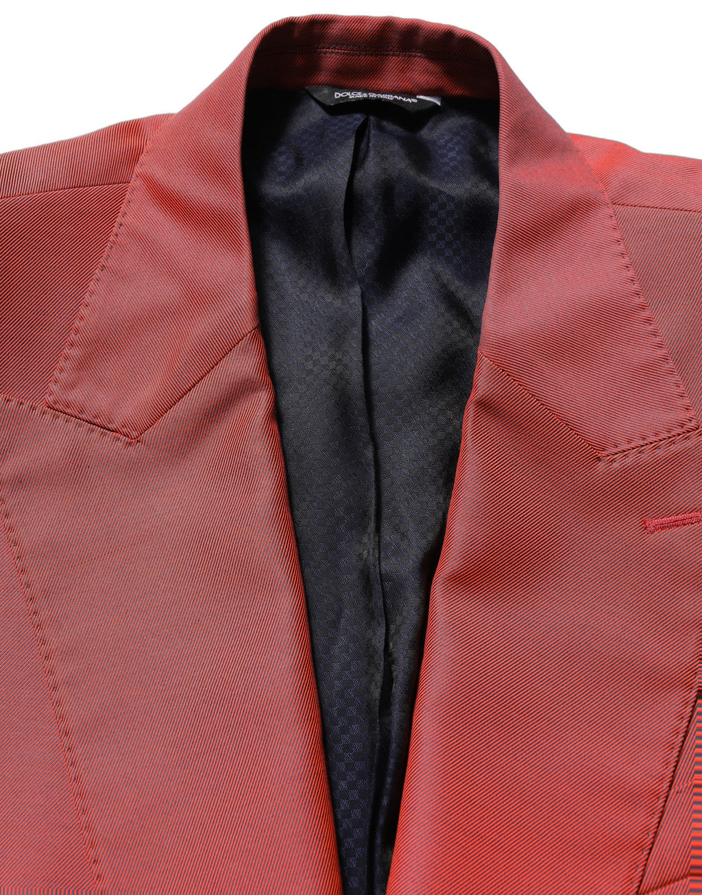 Dolce & Gabbana Red Wool Single Breasted Men Blazer Jacket