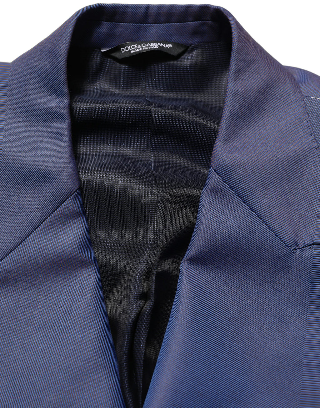 Dolce & Gabbana Blue Wool Double Breasted Men Blazer Jacket