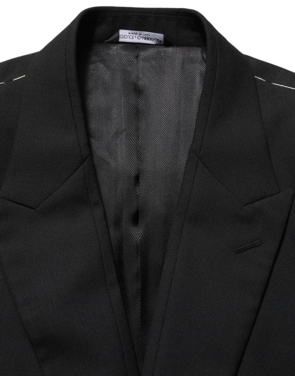 Dolce & Gabbana Black Wool Single Breasted Blazer Jacket