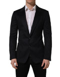 Dolce & Gabbana Blue Cashmere Single Breasted Blazer Jacket