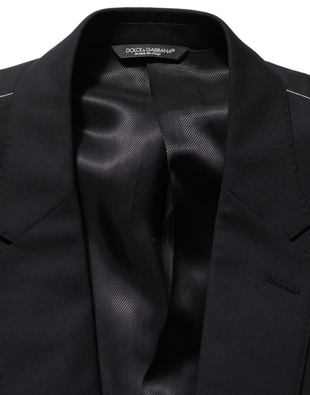 Dolce & Gabbana Dark Blue Wool Single Breasted Blazer Jacket