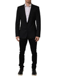Dolce & Gabbana Dark Blue Wool Single Breasted Blazer Jacket
