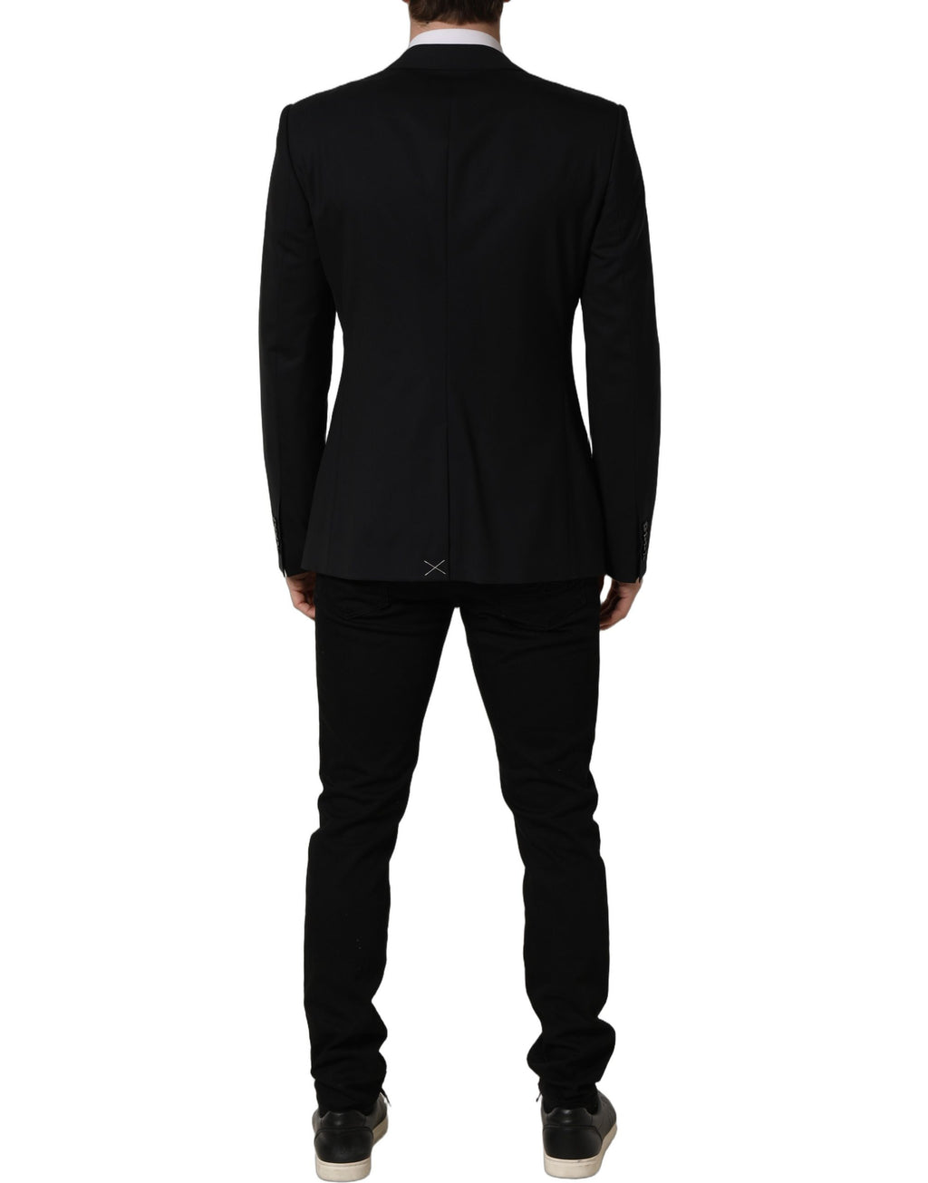 Dolce & Gabbana Dark Blue Wool Single Breasted Blazer Jacket