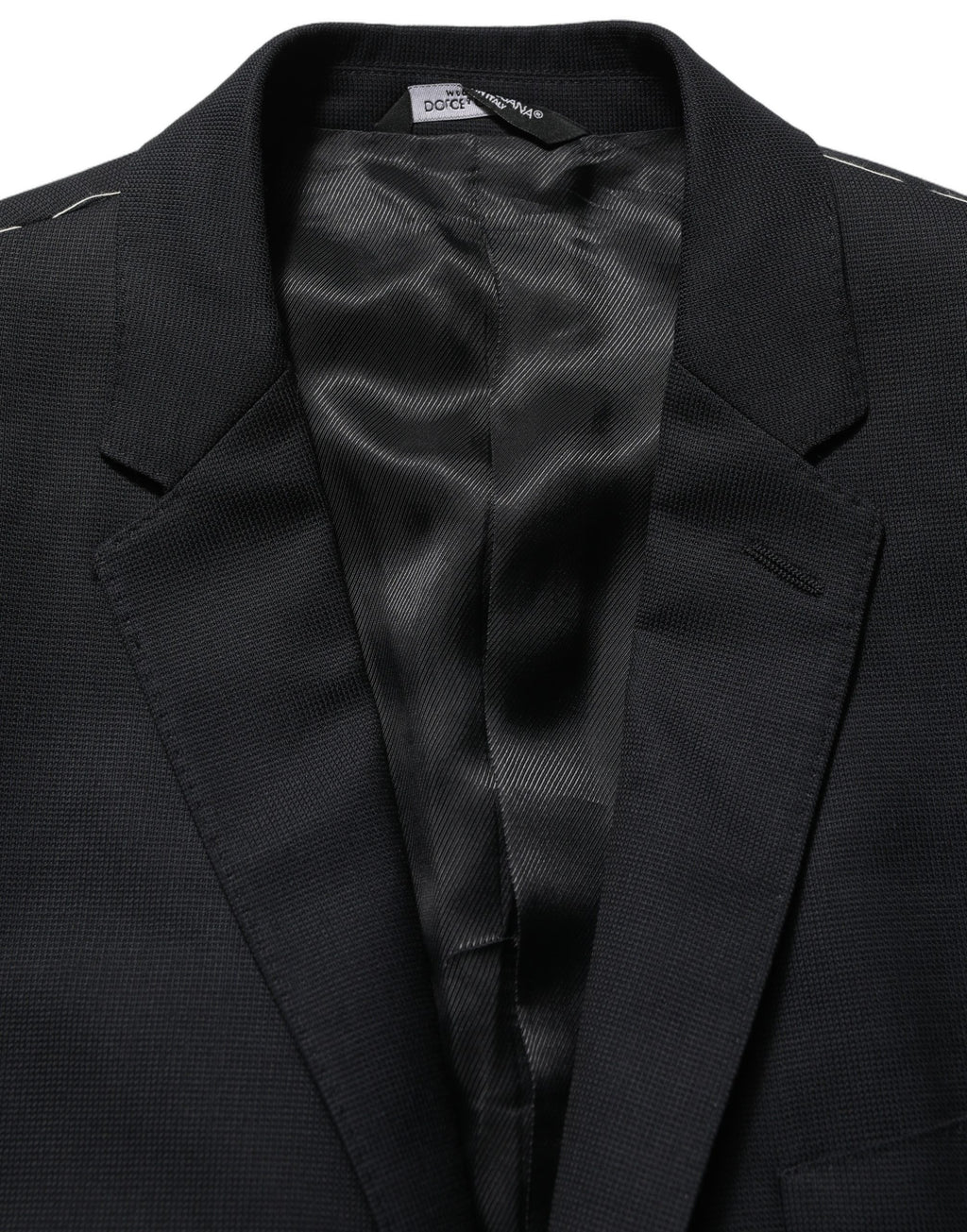 Dolce & Gabbana Dark Blue Wool Single Breasted Blazer Jacket
