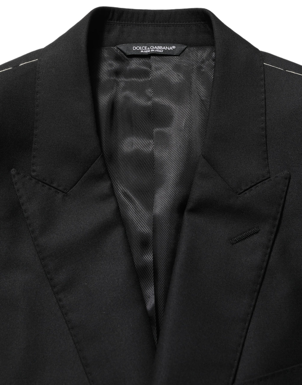 Dolce & Gabbana Black Wool Single Breasted Blazer Jacket