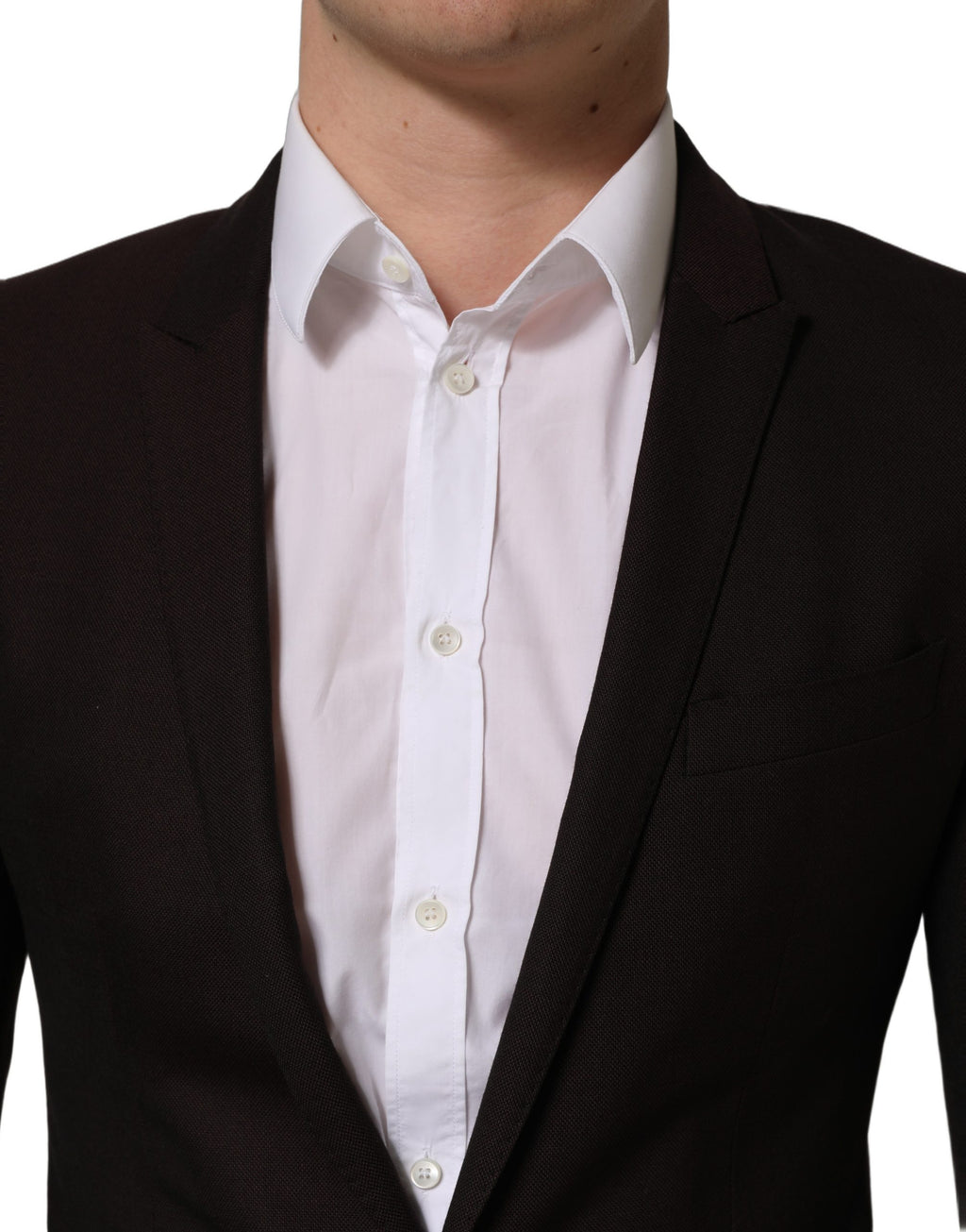 Dolce & Gabbana Brown Wool GOLD Single Breasted Men Jacket