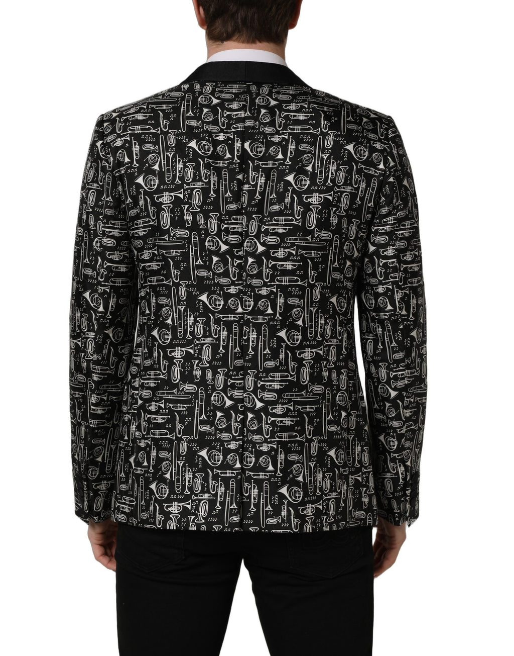 Dolce & Gabbana Black Crystal Embellished Coat Blazer Jacket