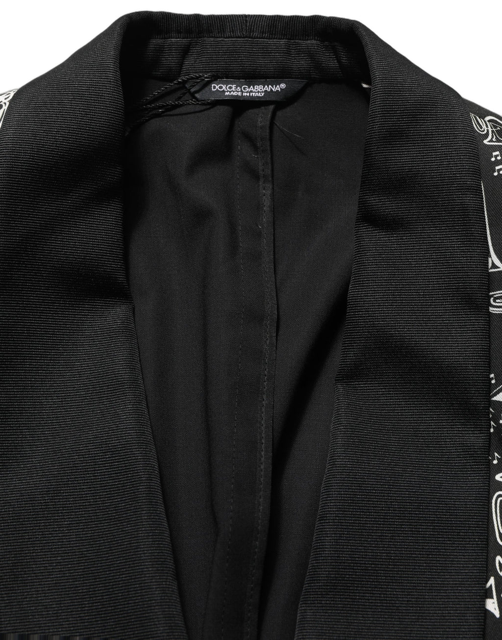 Dolce & Gabbana Black Crystal Embellished Coat Blazer Jacket