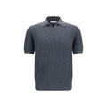 Brunello Cucinelli Gray Cotton Polo Shirt